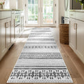 BESTSWEETIE 2x8 Moroccan Geometric Runner Rug - Washable & Non-Slip