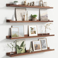 Floating Picture Ledge Shelves Set of 4 36 in - Large Wall Book Shelf