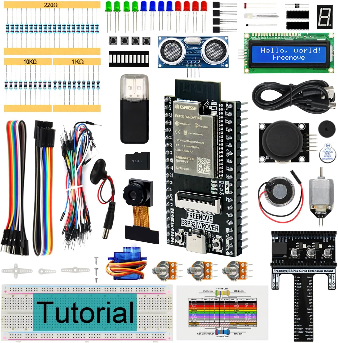 Freenove Super Starter Kit for ESP32 CAM with 78 Projects