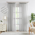 Pinch Pleated Sheer Window Curtain Panels for Modern Living Rooms