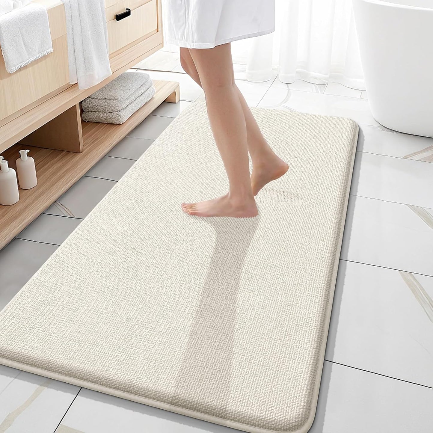OLANLY Thick Memory Foam Bath Mat Rug for Luxurious Comfort