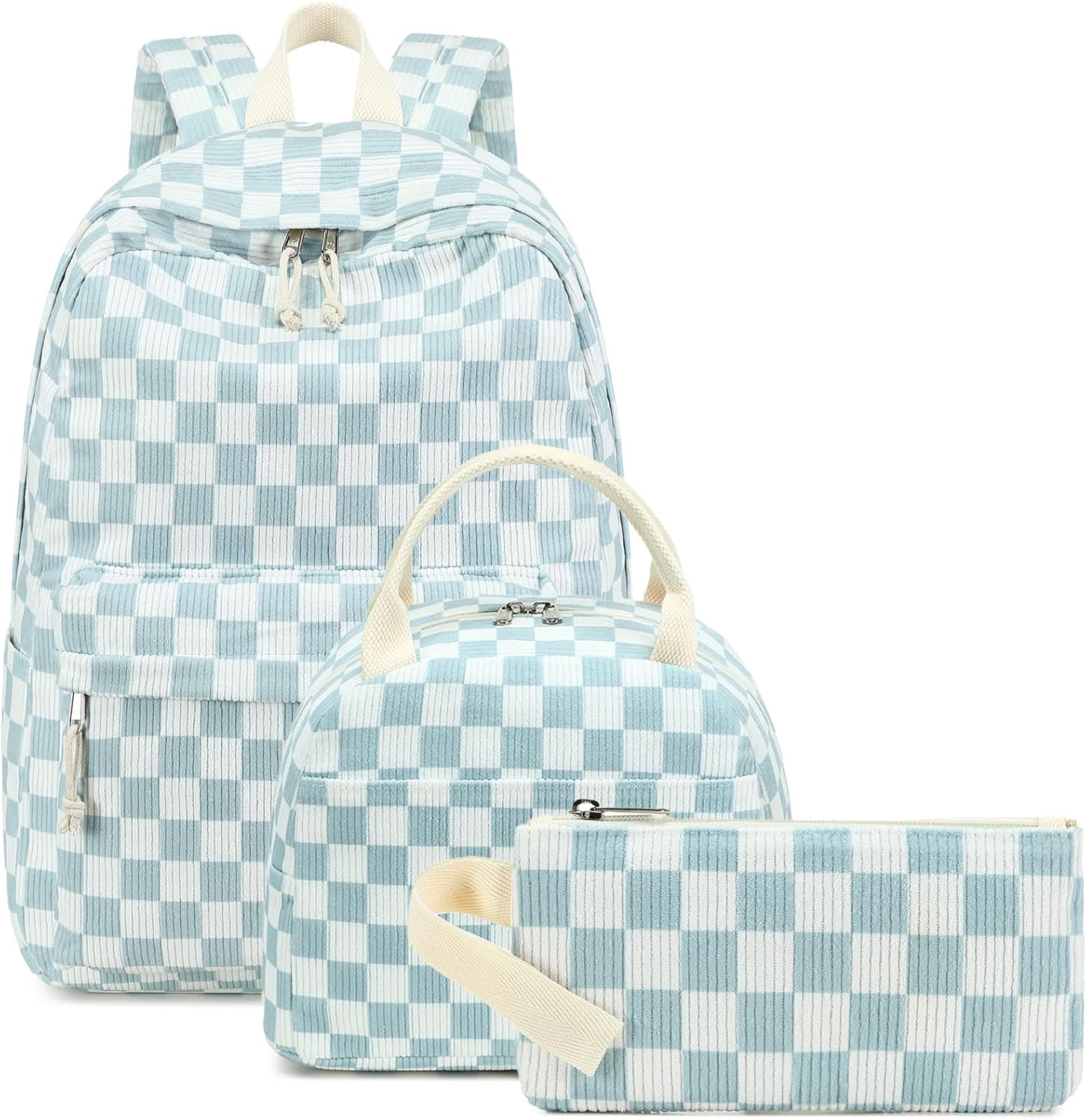 Bluboon School Backpack for Teens with Lunch Box and Pencil Bag