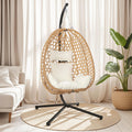 Egg Chair with Stand Patio Wicker Hanging Chair - Comfortable Swing