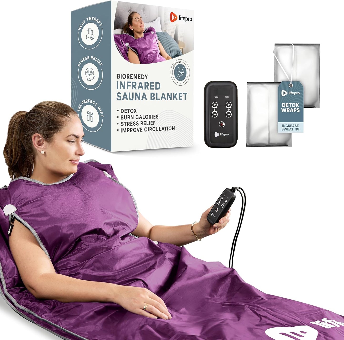 Lifepro BioRemedy Infrared Sauna Blanket for Relaxation & Detox