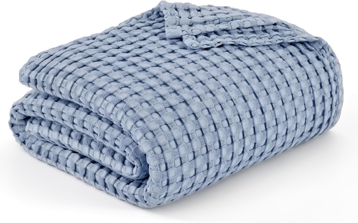 Bedsure Cooling Cotton Waffle King Size Blanket for Hot Sleepers