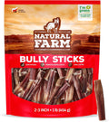 Natural Farm Odor Free Bully Sticks 2-3 in, 1 lb - Long Lasting Chews