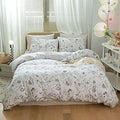 HighBuy Boho Floral Duvet Cover Set for Queen Size Bedding