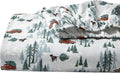 Queen Cotton Flannel Sheets - Brushed Soft Cozy Bedding Set (Tree