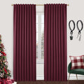 Burgundy Red Victorian Blackout Curtains for Bedroom Elegance