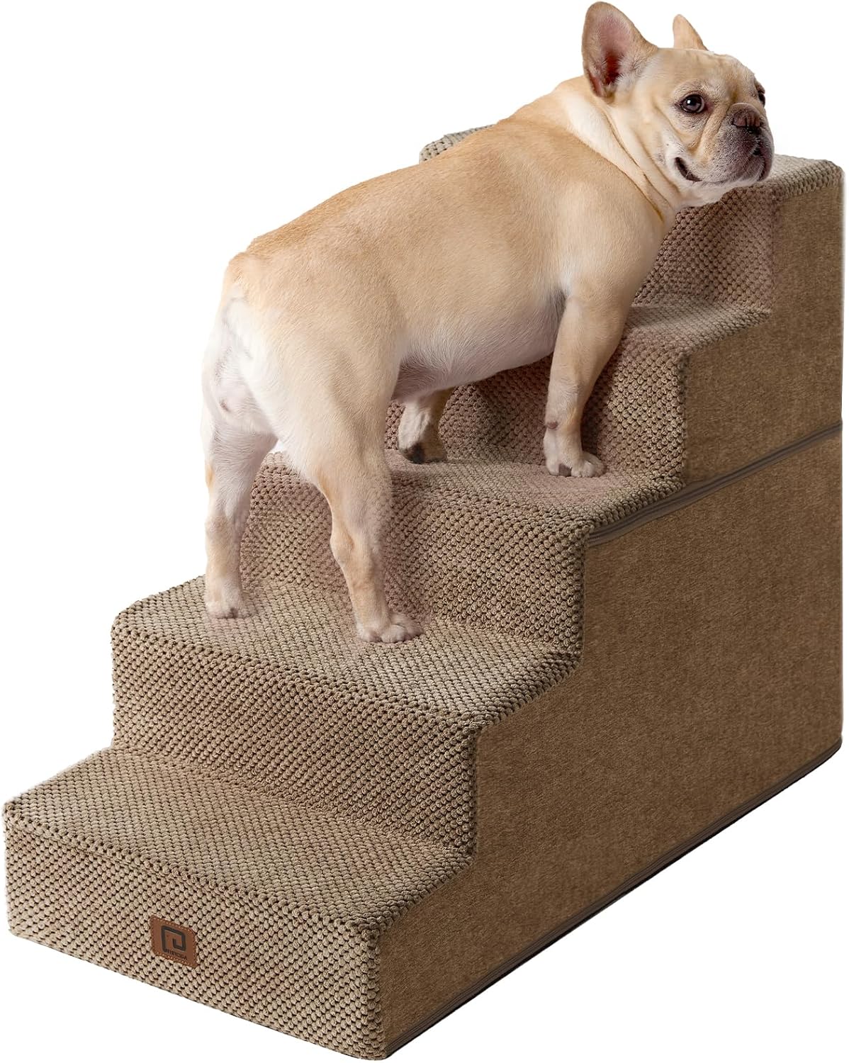EHEYCIGA Dog Stairs for High Bed - 5-Step Pet Steps for Comfort