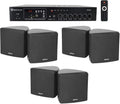 Rockville Commercial Bundle: Cube 3.5ft Swivel Speakers + 60W 70V Amp