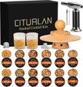 23Pcs Whiskey Smoker Kit with Torch & 6 Wood Chip Flavors - Bar Smoker