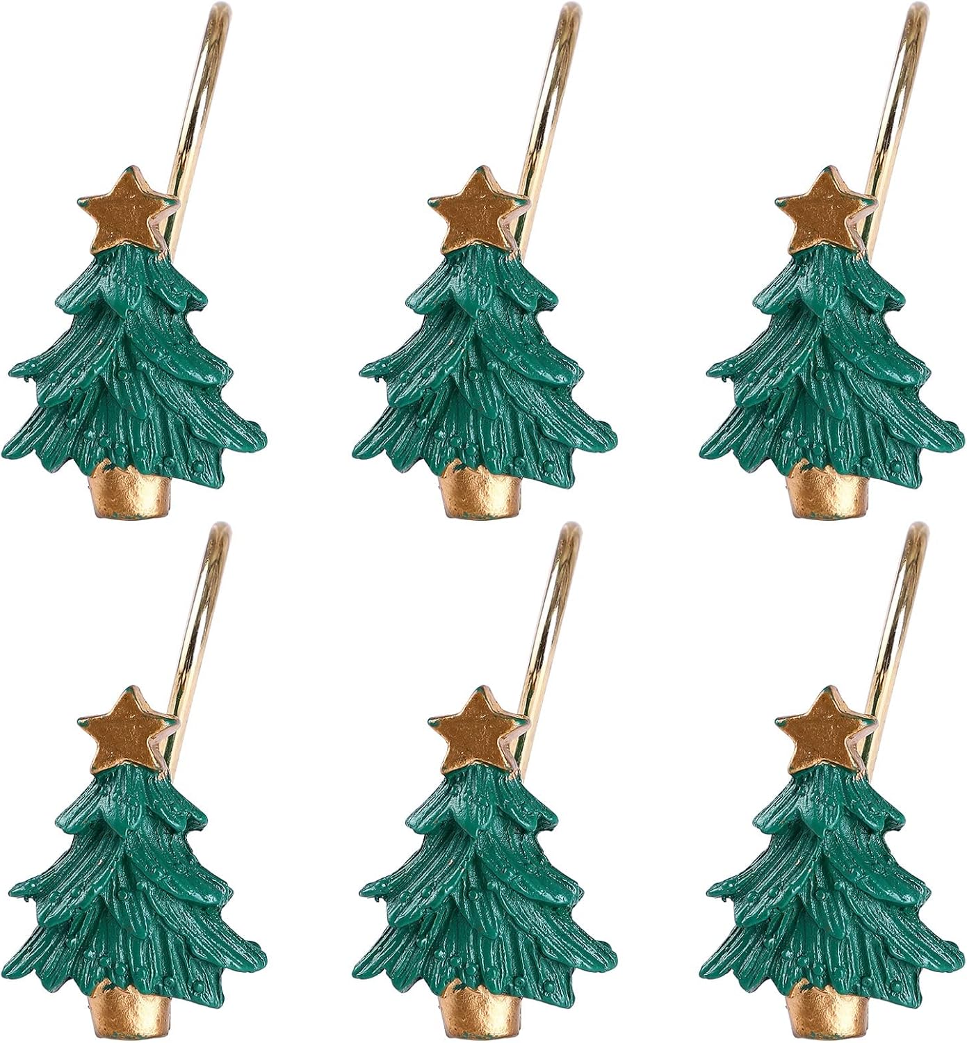 TwoFish Christmas Tree Resin Hooks - Set of 12