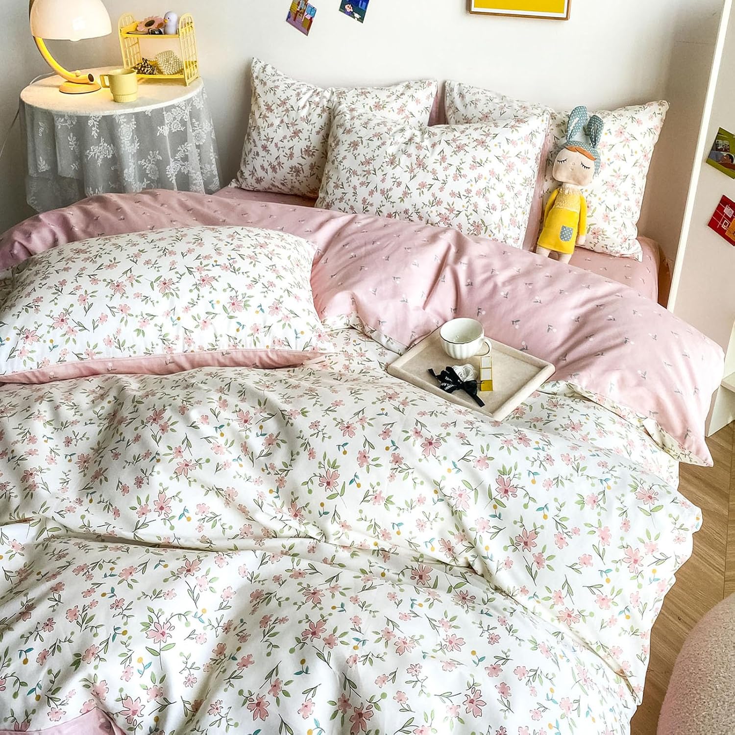 HighBuy Floral Duvet Cover Set for Full Size Bedding Needs