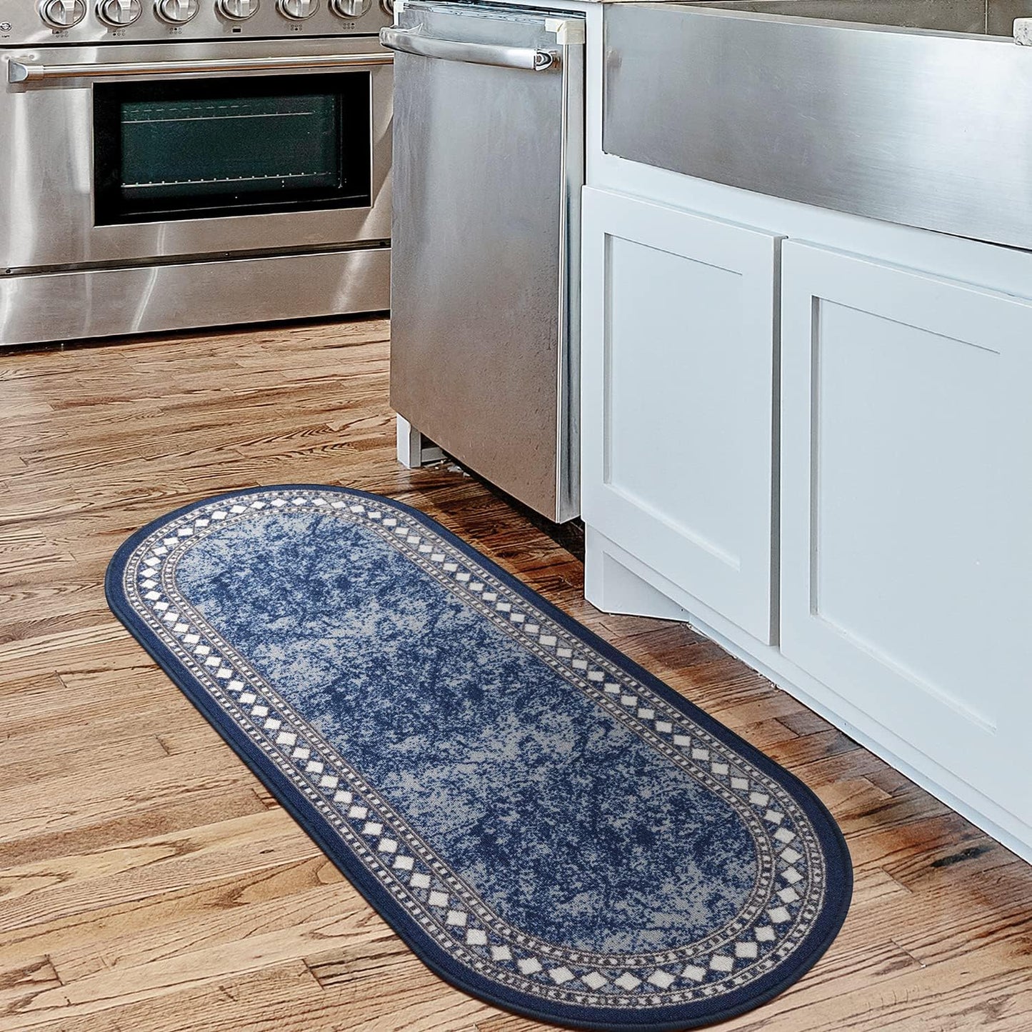 Antep Rugs Modern Bordered Non-Slip Kitchen Area Rug 2x5