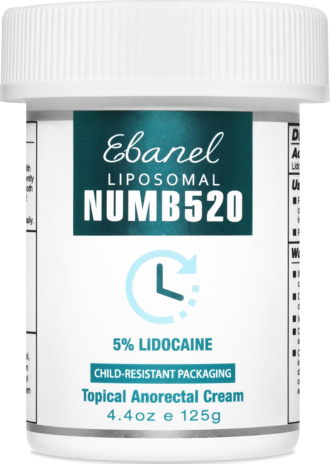 Ebanel 5% Lidocaine Numbing Cream for Pain Relief and Itching
