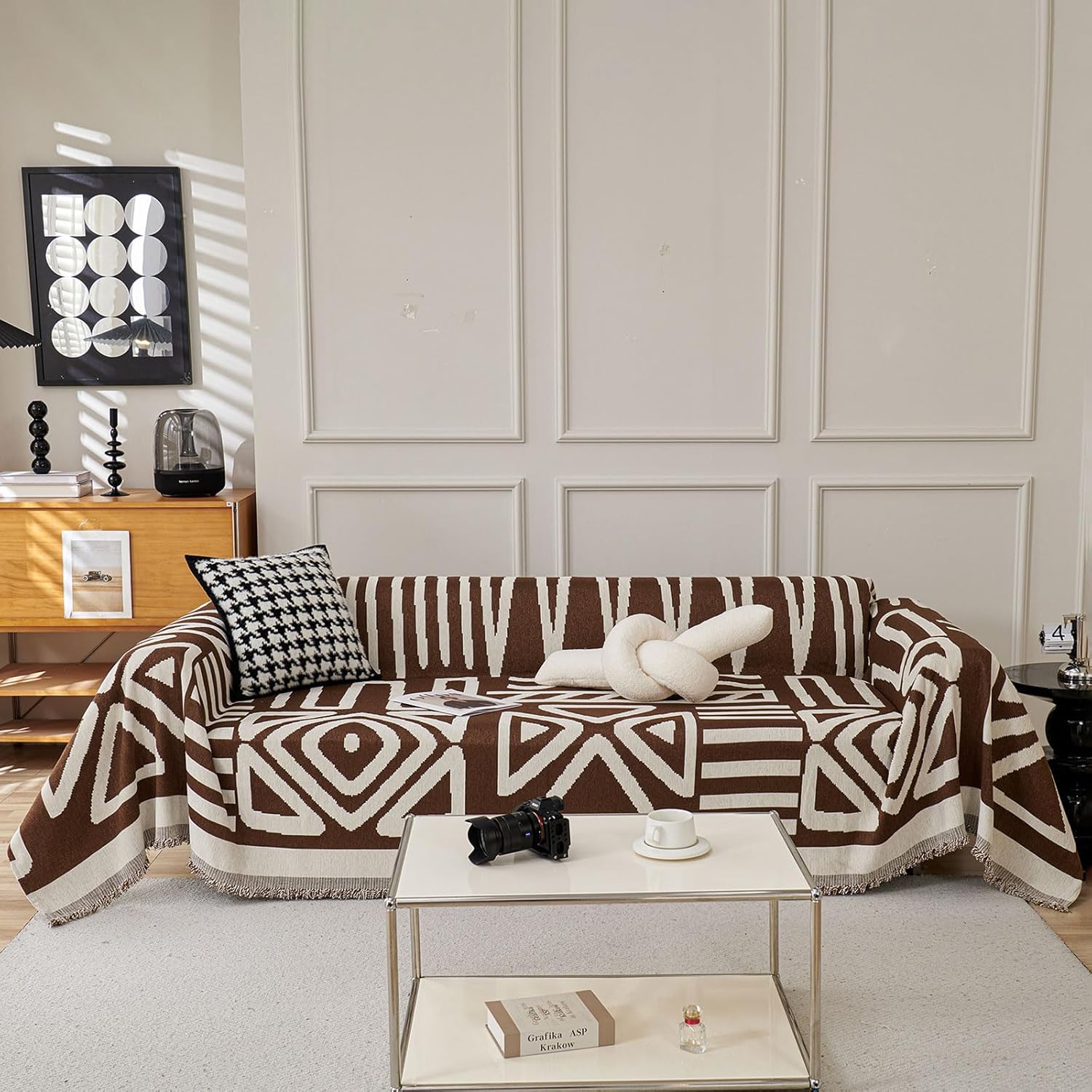Boho Chenille Sofa Covers for Sectional and Loveseat Protection