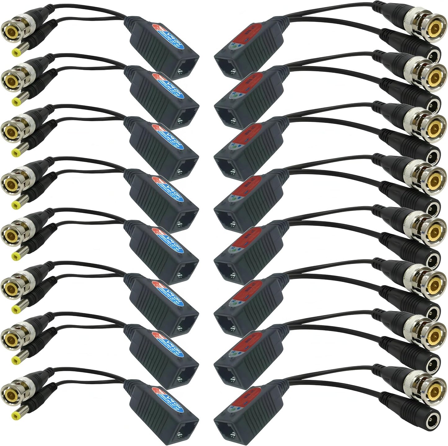 8 Pair Video Balun with Power Supply for Enhanced Security