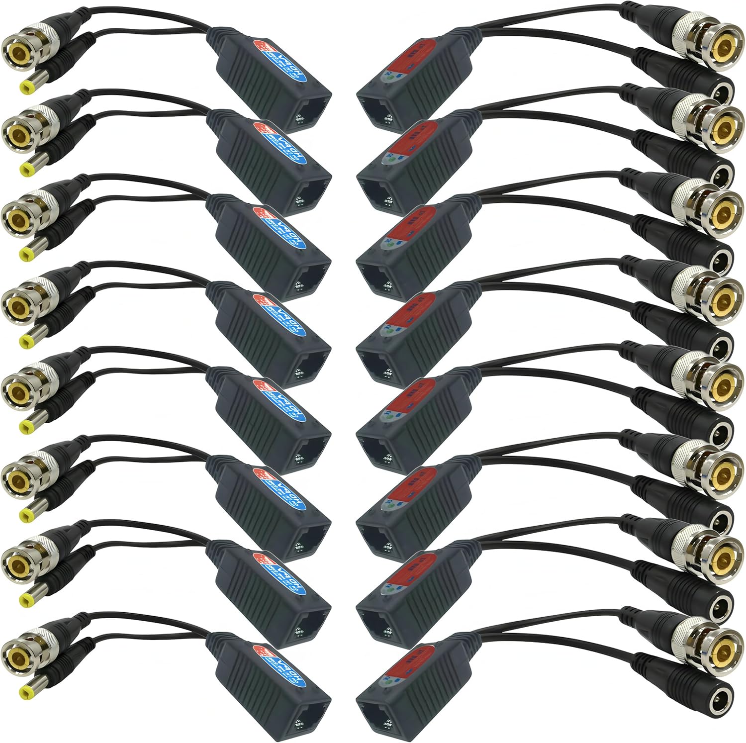 8 Pair Video Balun with Power Supply for Enhanced Security