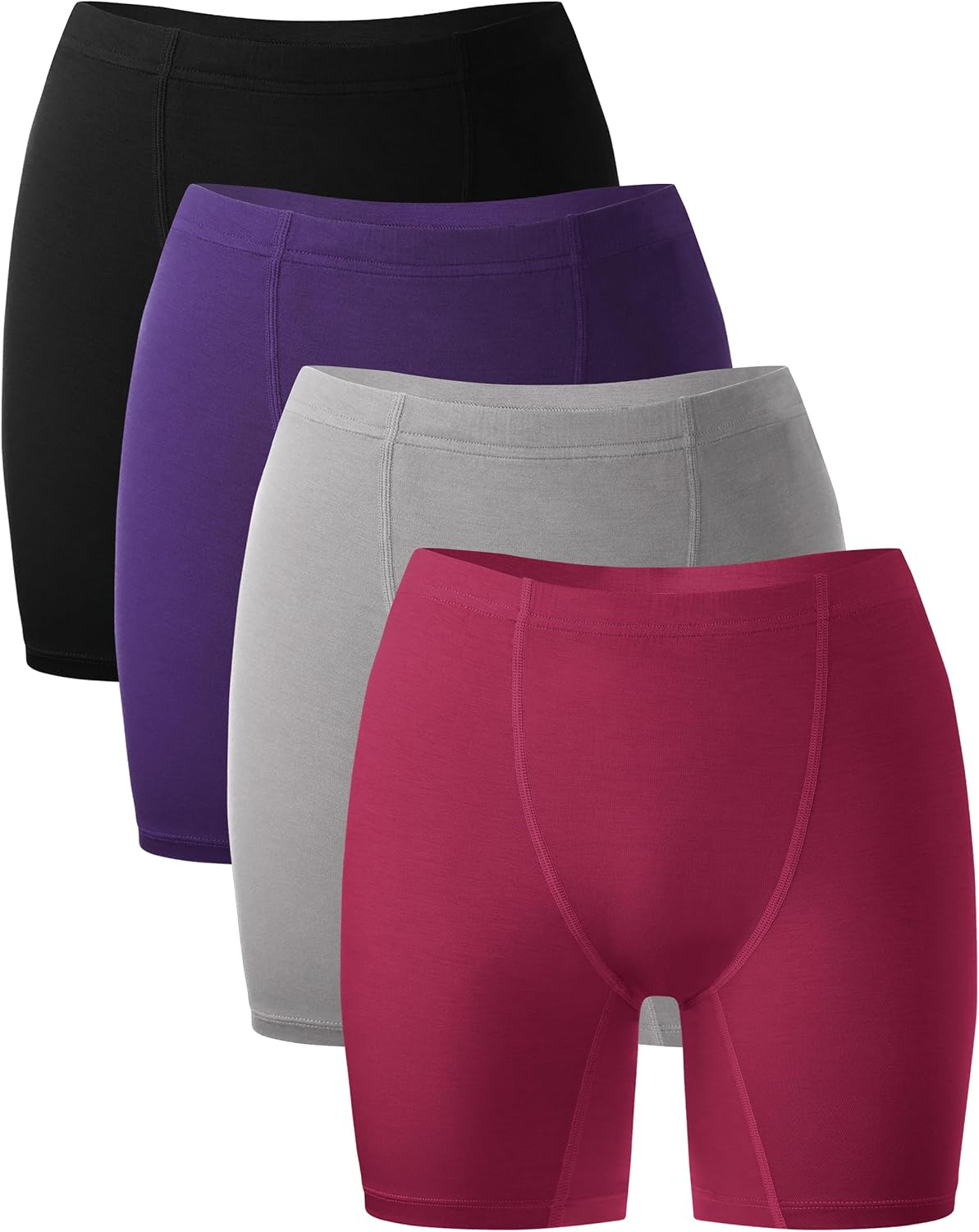Bamboo Cool Womens Boxer Briefs Soft Stretch Panties 4 Pack