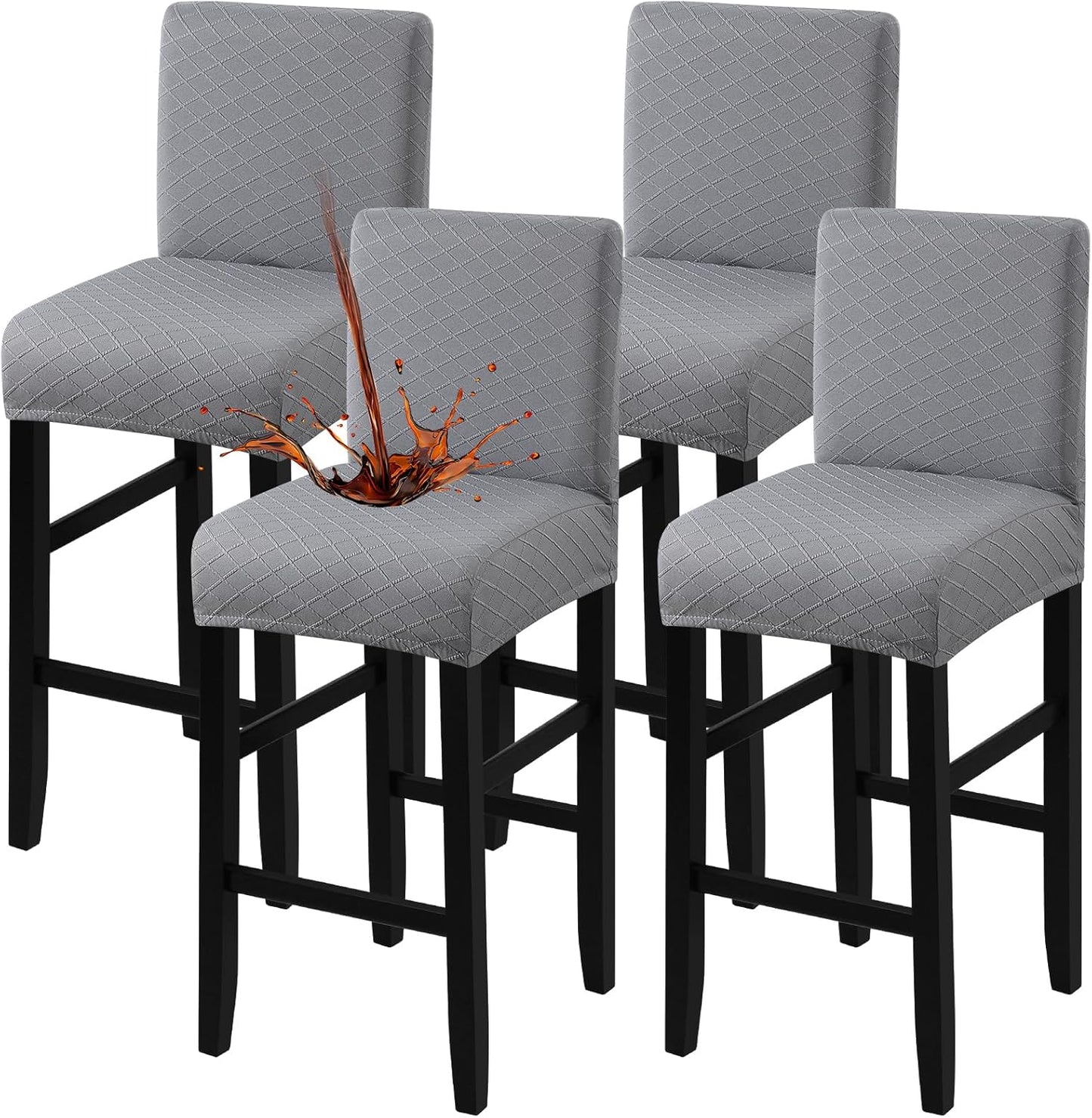 Waterproof Bar Stool Covers 4 PCS for Stylish Protection