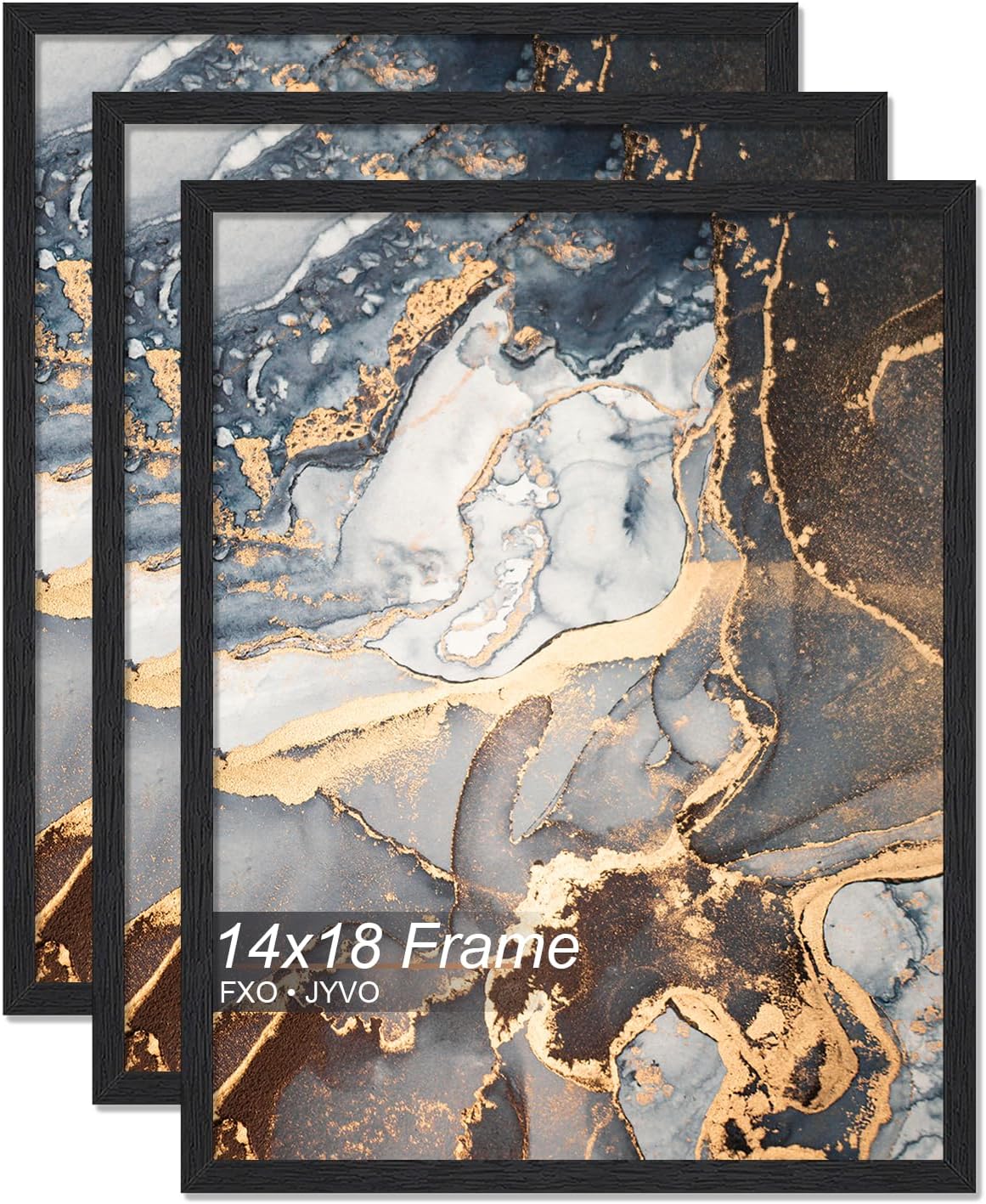 Engineered Wood 14x18 Picture Frame Set of 3 for Photos