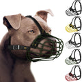 Pitbull Muzzle Metal Mask Large Green - Durable Wire Basket