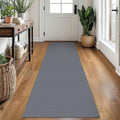 Washable Runner Rug 2x7 ft Non Slip - Dark Gray Hallway Runner