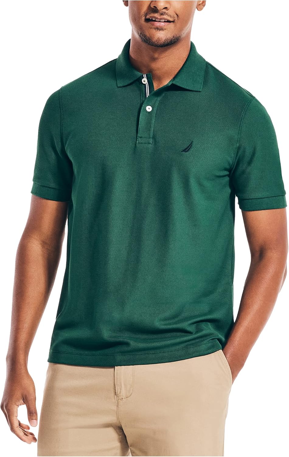 Nautica Men's Performance Pique Polo Shirt for Ultimate Comfort
