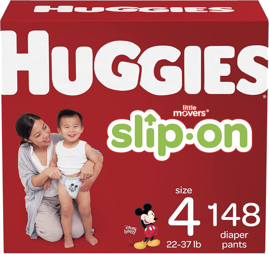 Huggies Slip-On Diaper Pants, Size 4, 148 Ct - Easy Movement