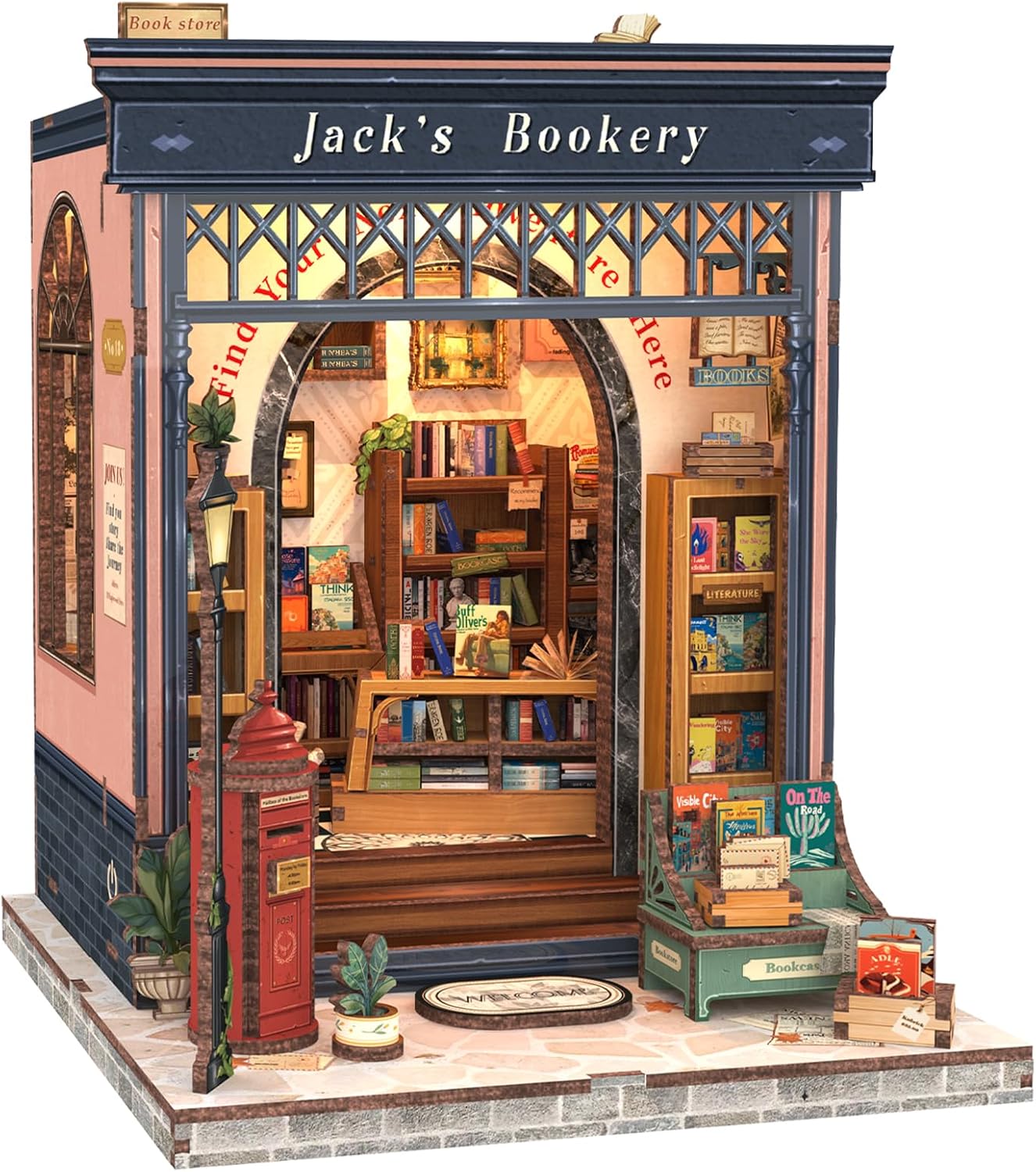 CUTEBEE Book Nook Kit - DIY Miniature House for Book Lovers