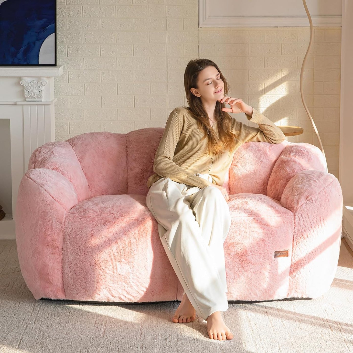 MAXYOYO Floral Shaped Bean Bag Chair for Cozy Living Spaces