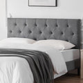 Linen Upholstered Headboard Full Size with Diamond Tufting