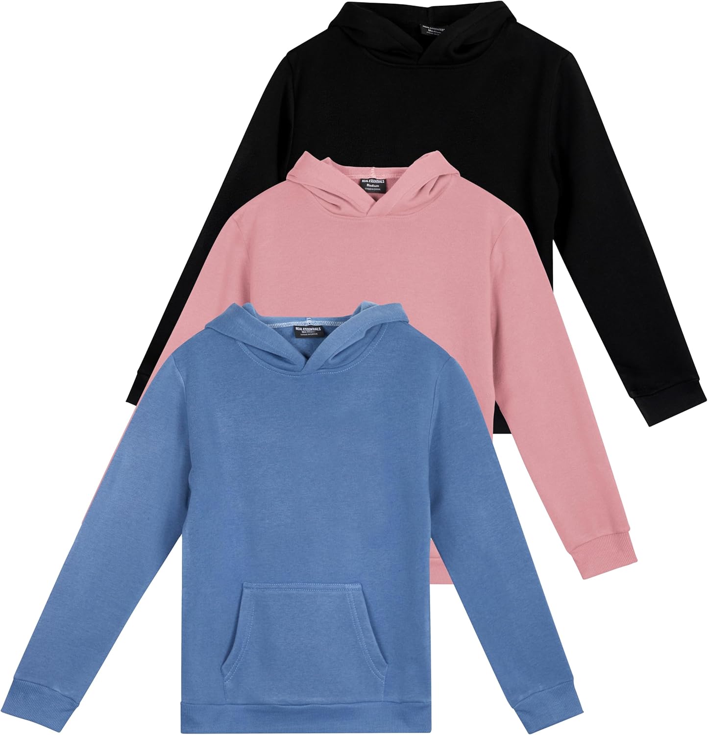 Cozy Girls' Fleece Hoodies 3-Pack, Ages 7-16