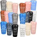 Christian 60 Pack 16oz Reusable Bible Verse Tumblers - Morandi Colors