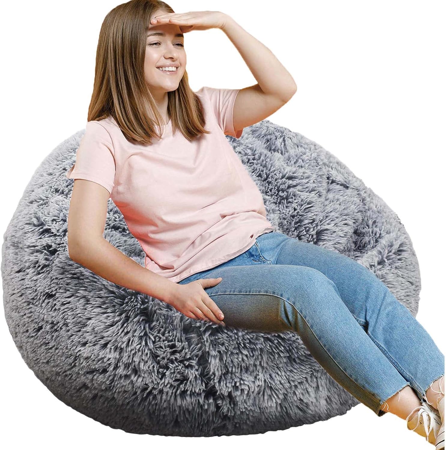 Fluffy Bean Bag Chair for Kids and Teens - Ultra Soft Comfort