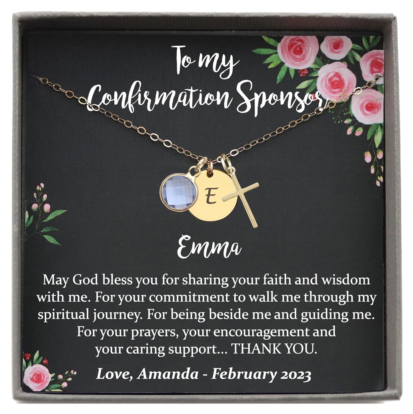 Custom Name Necklace for Confirmation Gifts - Meaningful Jewelry