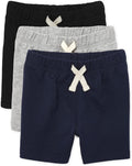 Boys' French Terry Casual Shorts 3-Pack - Soft Pull-On Lounge