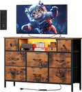 Fixwal TV Stand Dresser with Storage and LED Lights - 55in TV Stand
