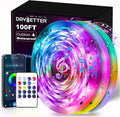 Outdoor LED Strip Lights 100 ft Waterproof RGB - App & Music Sync
