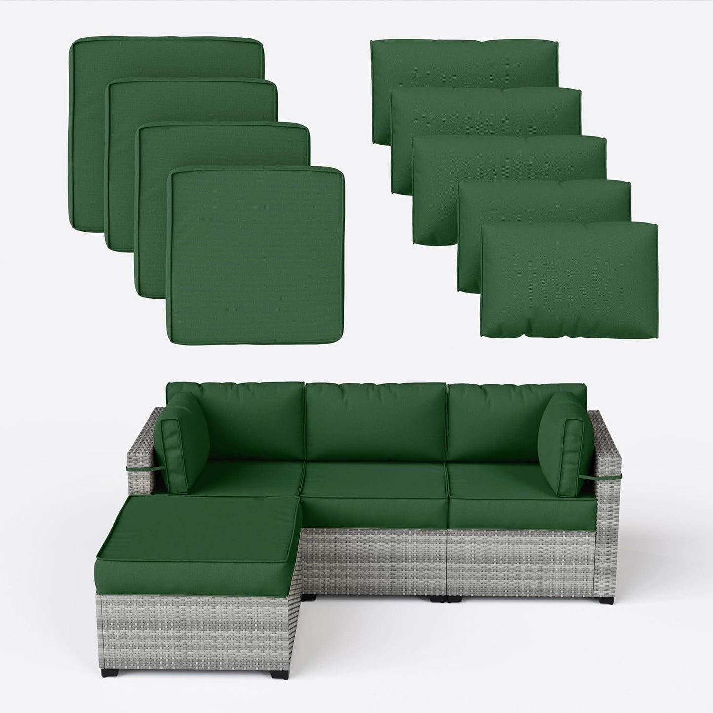 9 Pcs Outdoor Patio Cushions Covers Replacement Waterproof Set