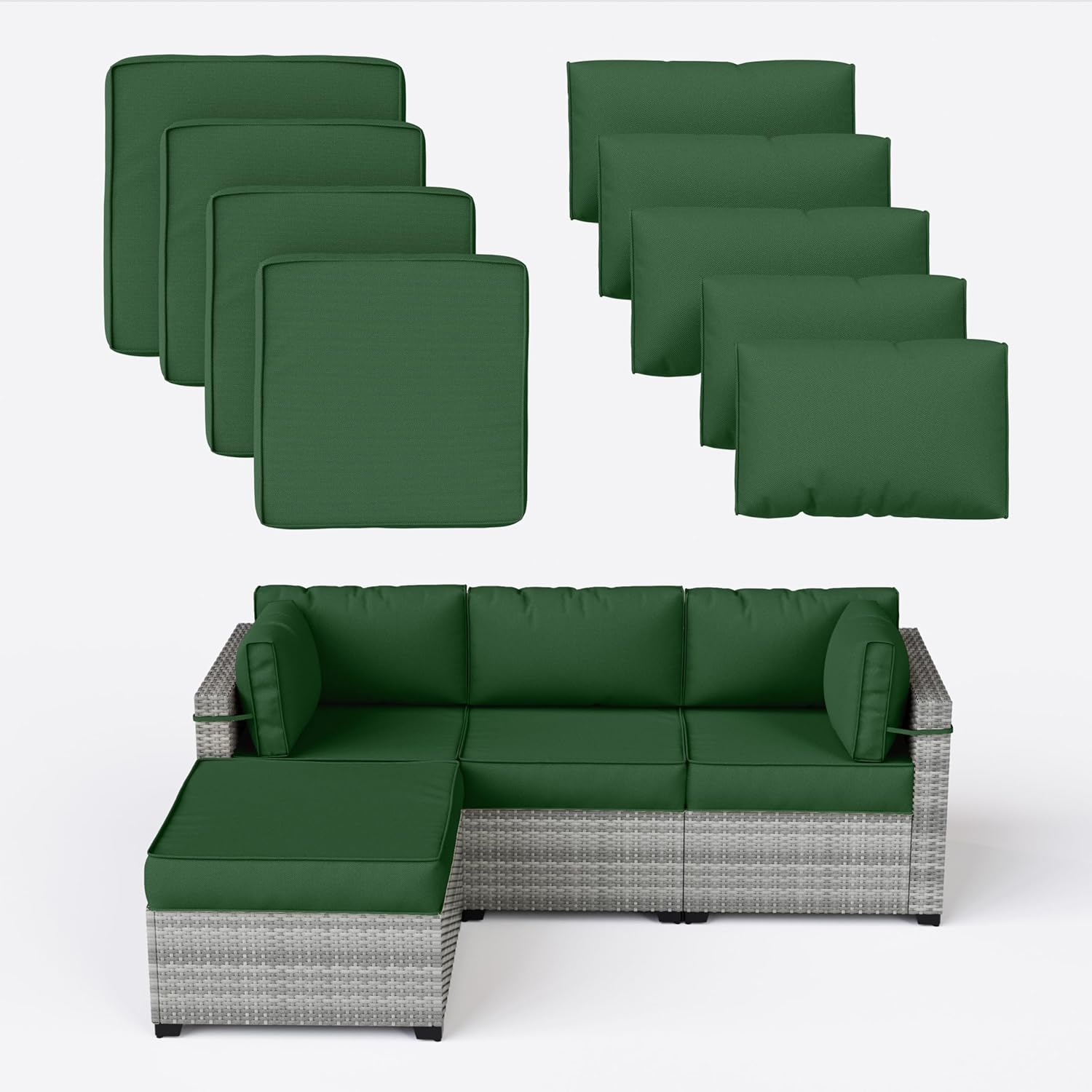 9 Pcs Outdoor Patio Cushions Covers Replacement Waterproof Set