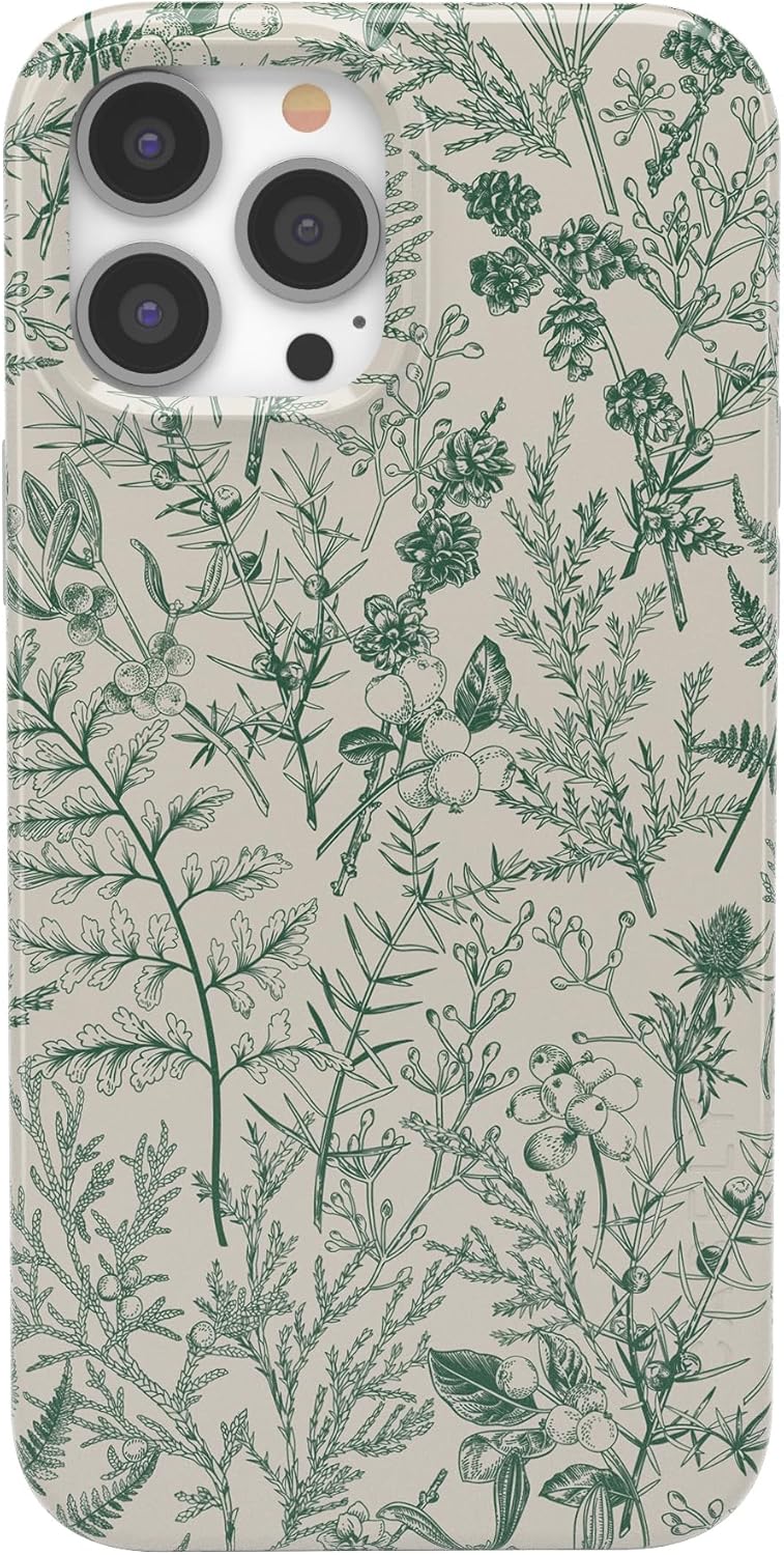 Casely iPhone 13 Pro Max Case - Sage Garden Green Floral Design