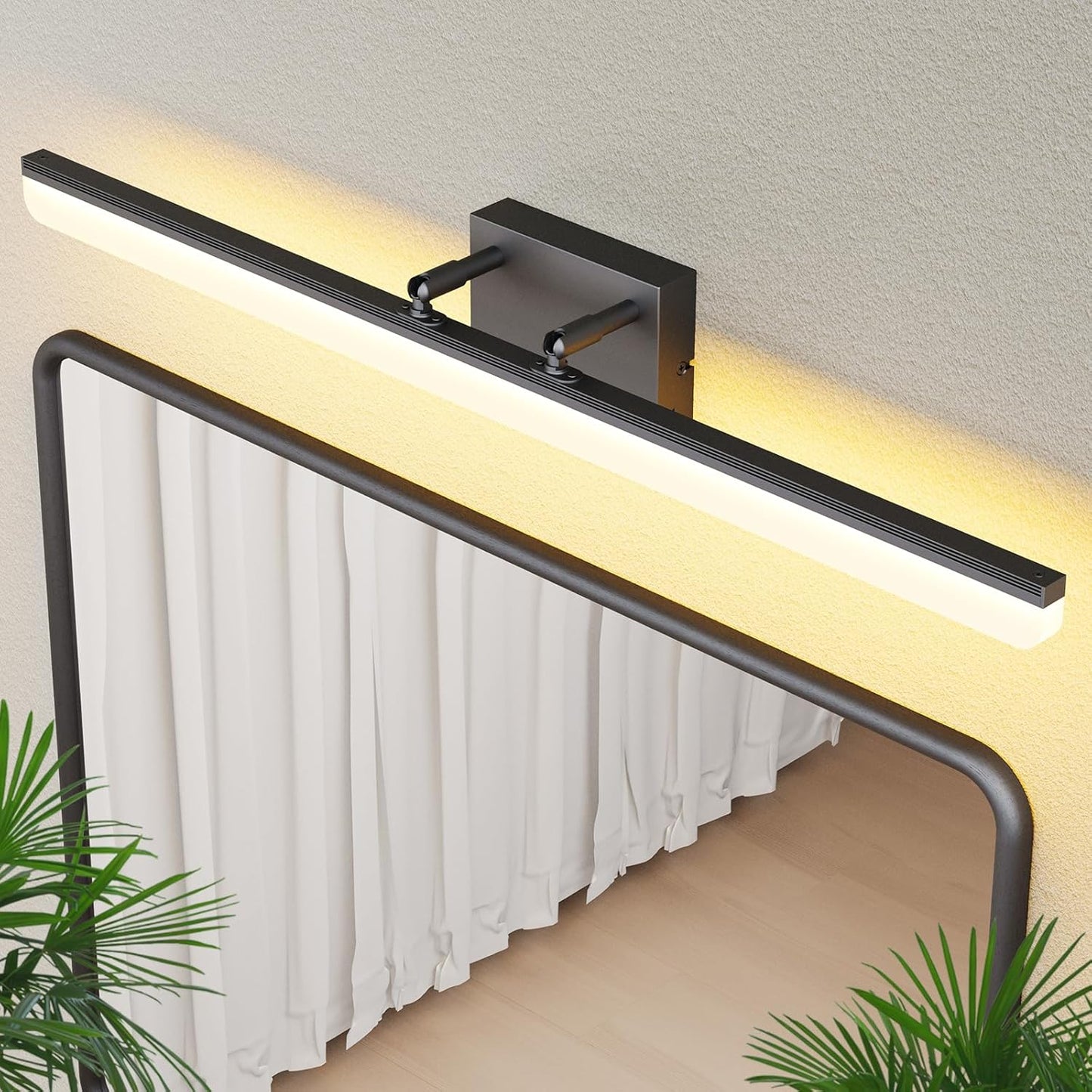 Black Vanity Light 31.5in Long with 5CCT Adjustable Features