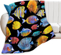 Tropical Fish Blanket Super Soft Flannel Throw - Cozy and Colorful