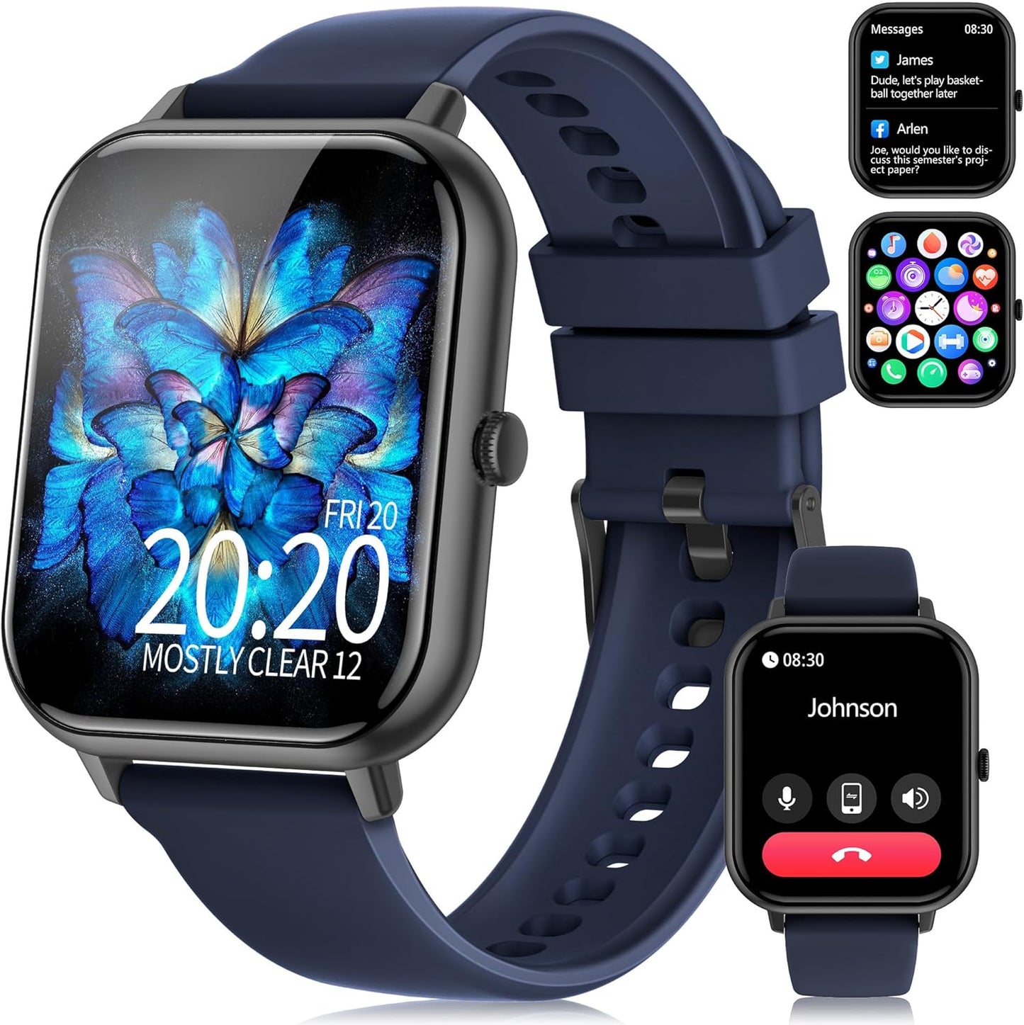 HD Smart Fitness Watch - Answer Calls, Track Health, 120+ Sports Modes!