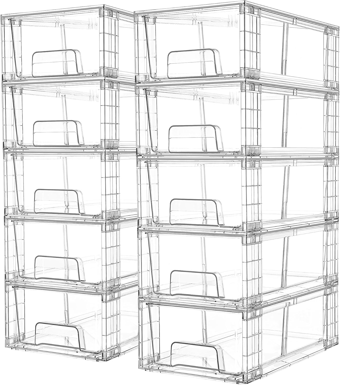 Vtopmart 10 Pack Stackable Storage Drawers for Home Organization