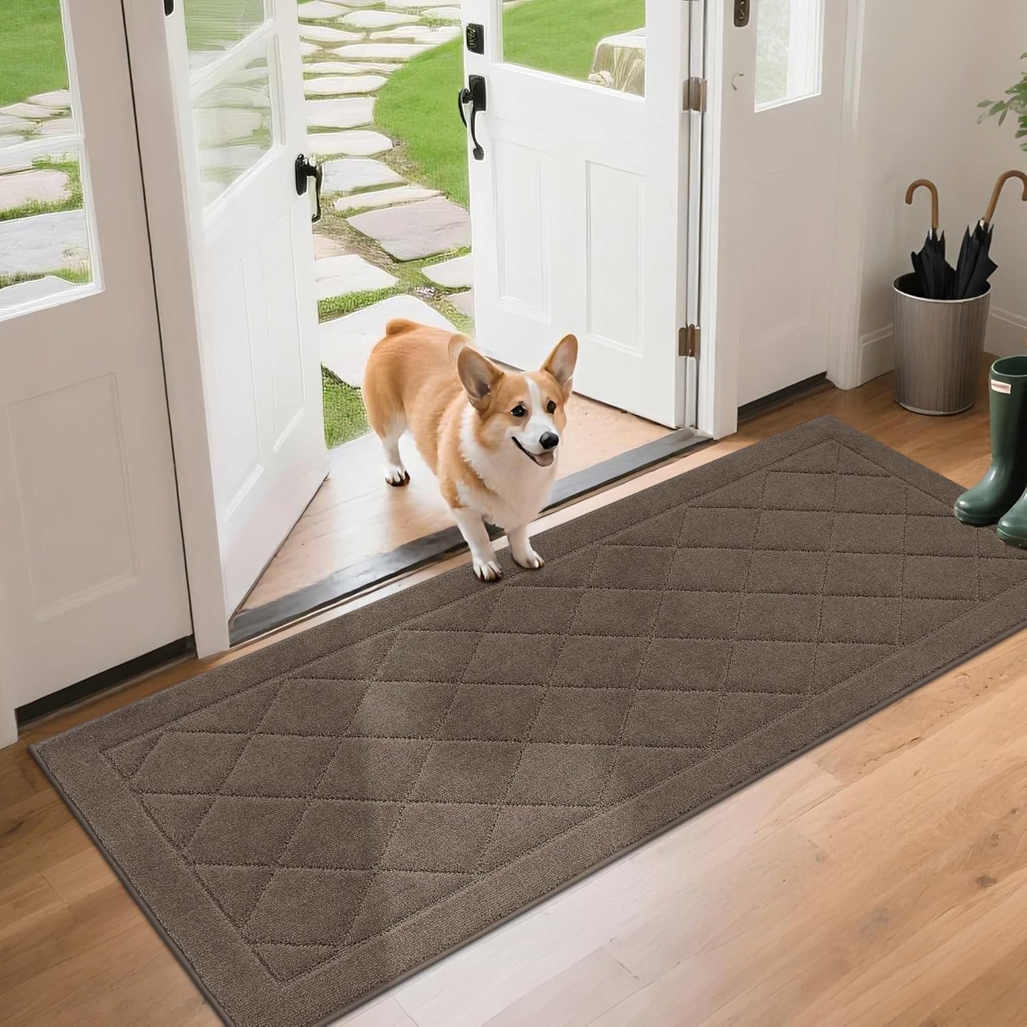 BEQHAUSE Dirt Trapper Door Mat for Muddy Wet Shoes & Paws