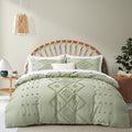 Tufted Duvet Cover Twin Size Set for All Seasons, Soft & Lightweight
