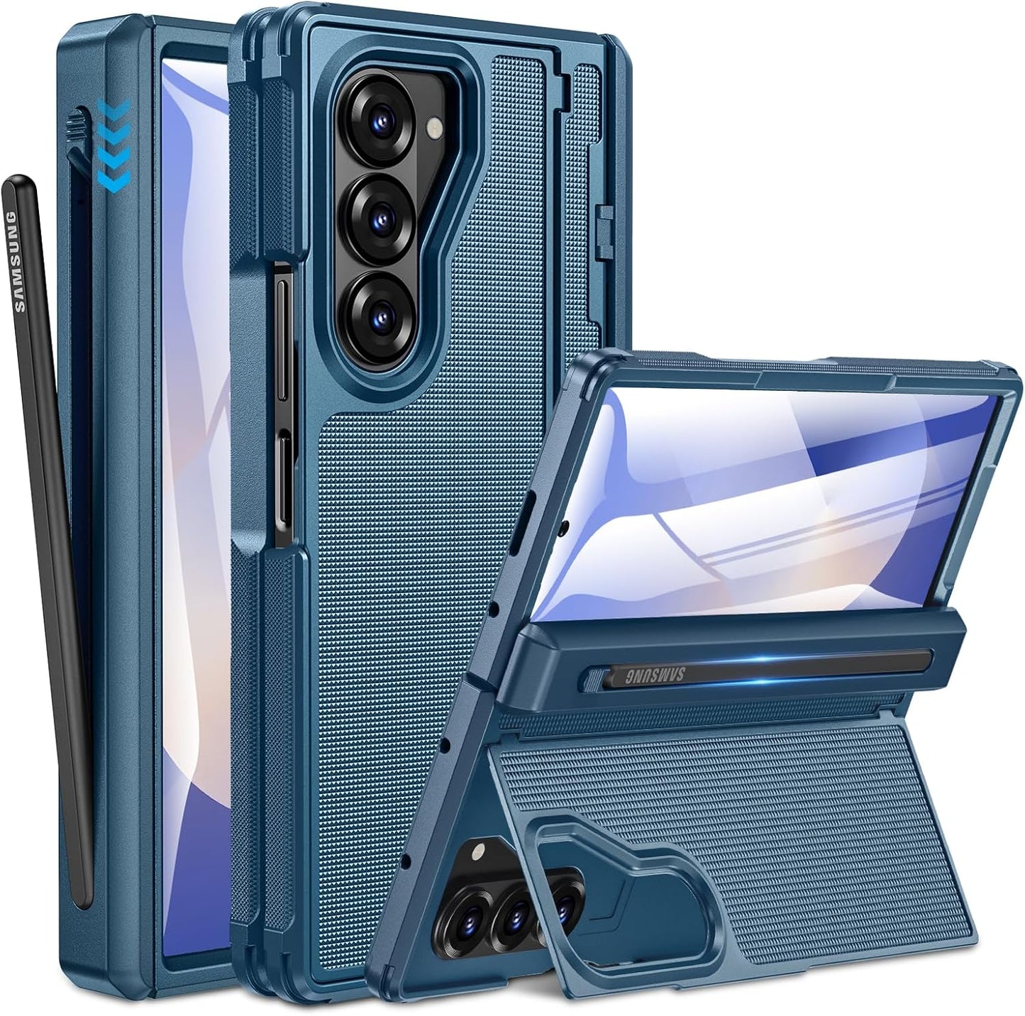 Caka Galaxy Z Fold 6 Case with S Pen Holder and Kickstand